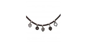 Pulsera cuero 5 aletas