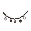 Pulsera cuero 5 aletas