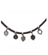 Pulsera cuero 5 aletas