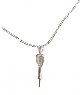 Collar dardo baño plata