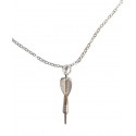 Collar dardo baño plata