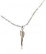 Collar dardo baño plata