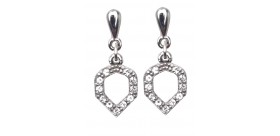 Pendientes aleta baño plata