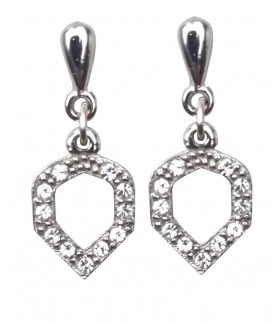 Pendientes aleta baño plata