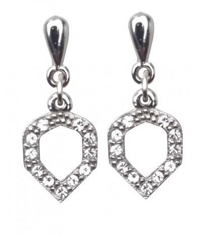 Pendientes aleta baño plata