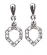 Pendientes aleta baño plata