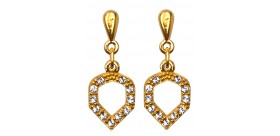 Pendientes aleta baño oro