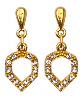 Pendientes aleta baño oro