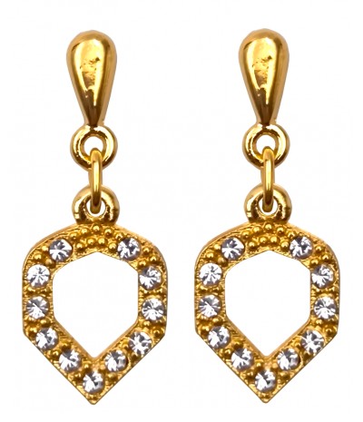 Pendientes aleta baño oro
