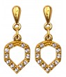 Pendientes aleta baño oro