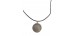 Collar cuero diana baño plata