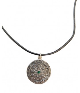 Collar cuero diana baño plata