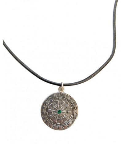 Collar cuero diana baño plata
