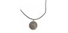 Collar cuero diana baño plata
