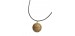 Collar cuero diana baño oro
