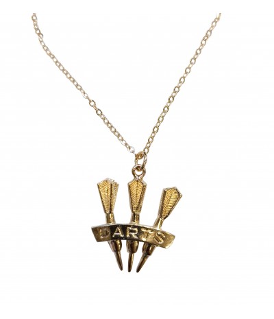 Collar 3 dardos baño oro