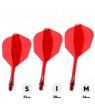 Plumas Winmau Fusion Medianas Shape Nº6 Rojo