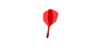 Voadores Winmau Fusion Cortas Shape Nº6 Vermelho