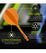 Plumas Winmau Fusion Medianas Shape Nº6 Naranja