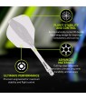 Plumas Winmau Fusion Medianas Shape Nº6 Transparente