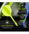 Plumas Winmau Fusion Medianas Shape Nº6 Amarillo
