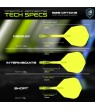 Plumas Winmau Fusion Intermedias Shape Nº6 Amarillo