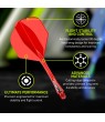 Plumas Winmau Fusion Cortas Standard Nº2 Rojo