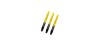 Harrows Supergrip Fusion Medium Shafts Black/Yellow