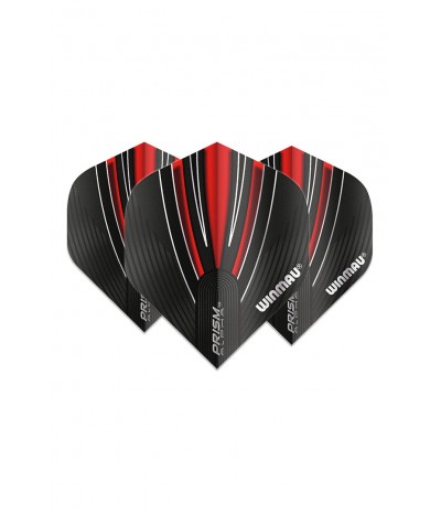 Plumas Winmau Prism Alpha Standard Negro/Rojo