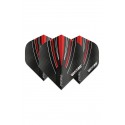 Plumas Winmau Prism Alpha Standard Negro/Rojo