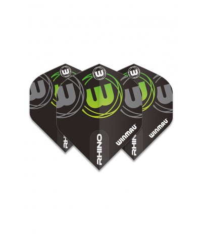 Plumas Winmau Rhino Negro/Gris/Verde