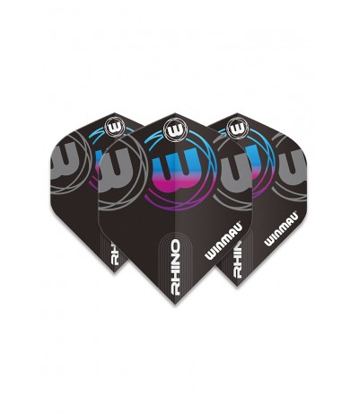 Plumas Winmau Rhino Negro/Gris/Azul