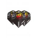 Plumas Winmau Rhino Negro/Gris/Naranja