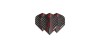 Winmau Zeta Standard Flights Black/Grey/Red
