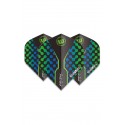 Plumas Winmau Zeta Standard Negro/Verde/Azul