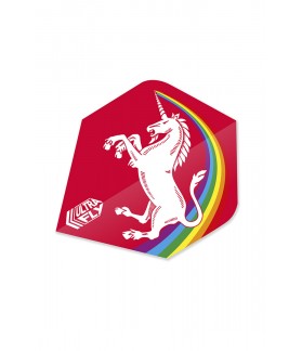 Plumas Unicorn Ultrafly Rainbow Standard Rojo
