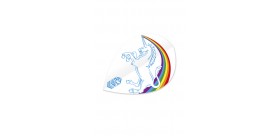 Plumas Unicorn Ultrafly Rainbow Oval Blanco
